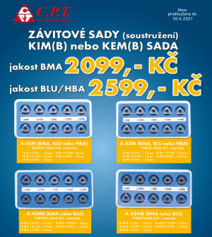 Akční nabídka C.P.T. - Závitové sady KIM a KEM