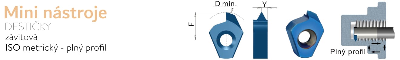 A07-A1-11ISO Mini nástroje - závitové destičky - ISO metrické