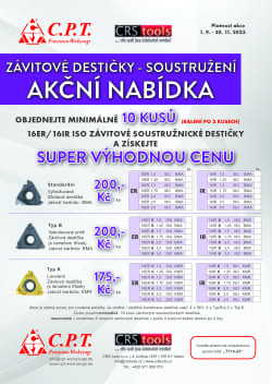 Akční nabídka CPT - závitové destičky - 09-11-2023