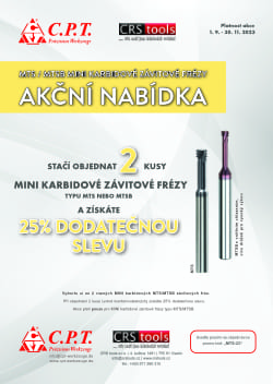 Akční nabídka CPT - Mini závitové frézy MTS a MTSB - 09-11-2023