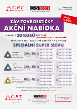 Akční nabídka podzim 2025 Závitové destičky soustružení