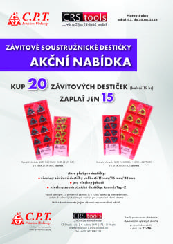 Akční nabídka CPT - závitové VBD kup 20 a zaplať 15 do 30-06-2026