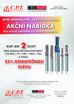 Akční nabídka CPT - FAST závitové frézy kup 2 a získej 25% slevu do 30-06-2026